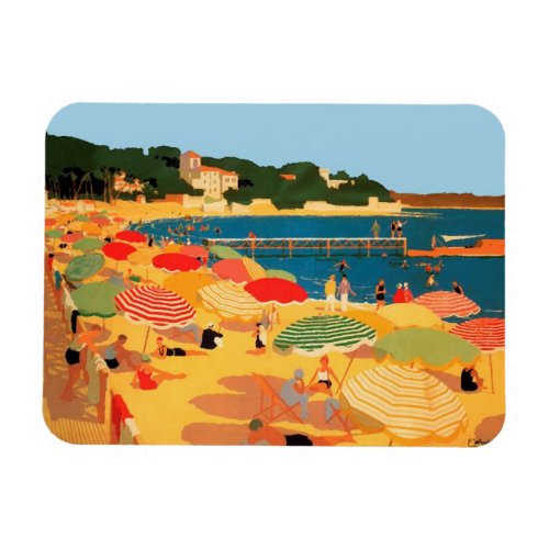 Vintage French Riviera Beach Magnet
