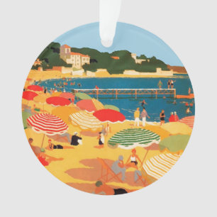 Vintage French Riviera Beach Ornament