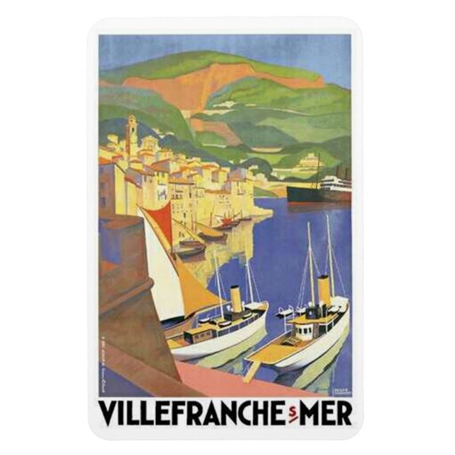 Vintage French Riviera, France - Magnet (Vertical)