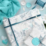 Vintage French Romance Collage Blue ID226 Wrapping Paper