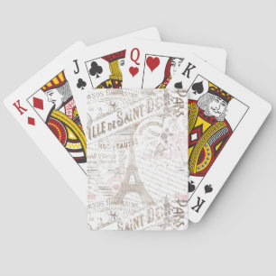 Vintage French Romance Collage Pink ID226 Poker Cards