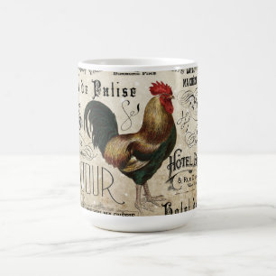 Vintage French Rooster de Paris Collage Coffee Mug