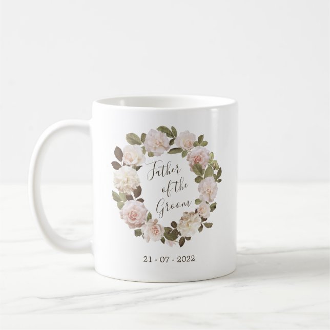Vintage French Roses Father of the Groom Mug (Left)