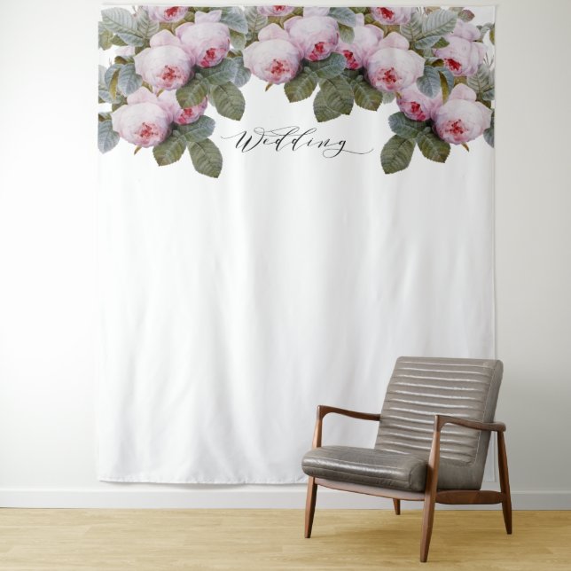 Vintage French Roses Wedding Photobooth backdrop (In Situ)