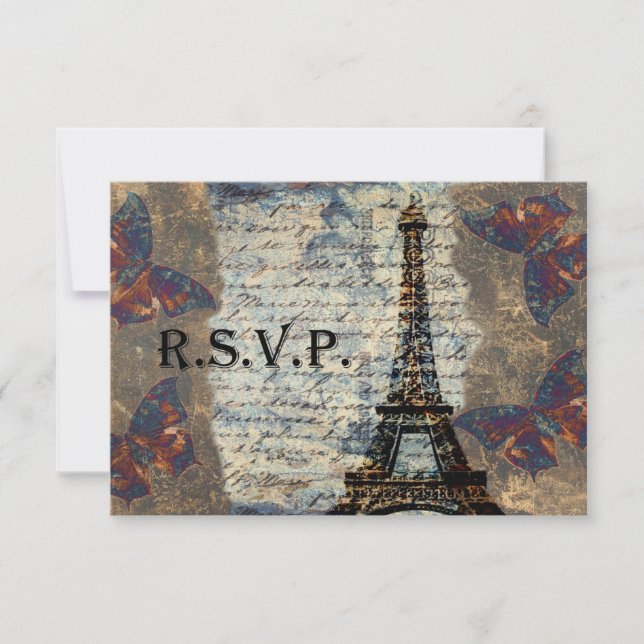 Vintage French rsvp cards (Front)
