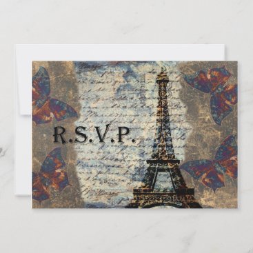 Vintage French rsvp cards