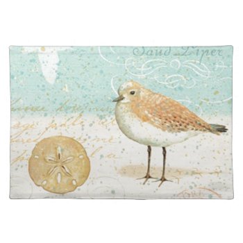 Vintage French Sand Piper Placemat by AnimalHijinx at Zazzle