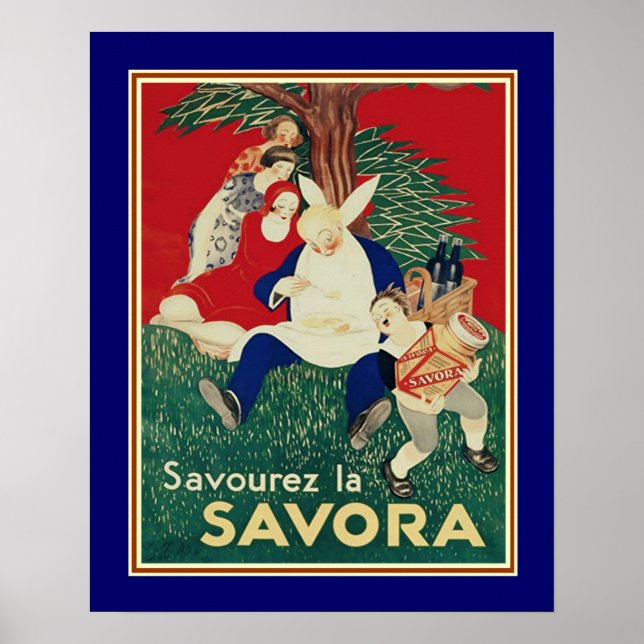 Vintage French "Savora" Ad ca. 1930s  16x20 Poster (Front)