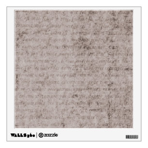 Vintage French Script Parchment Antique Paper Wall Decal