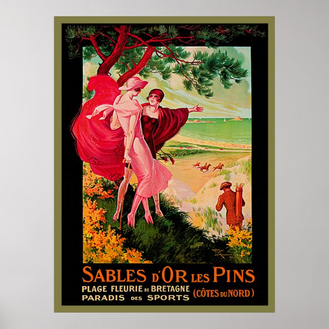 Vintage French Seaside Poster (Front)