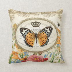 Vintage French Shabby Chic  Butterfly pillow