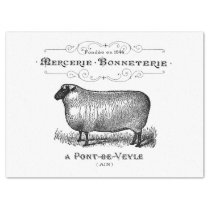 Vintage French Sheep Graphic Tissue Paper