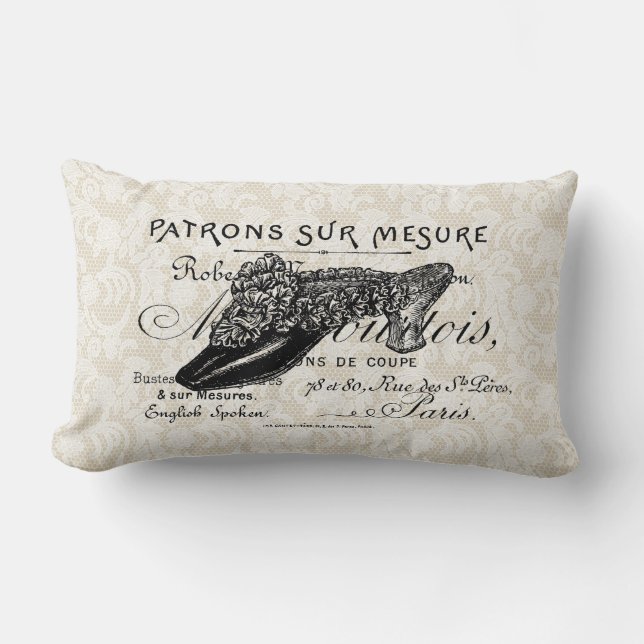 Vintage French shoe pillow (Front)