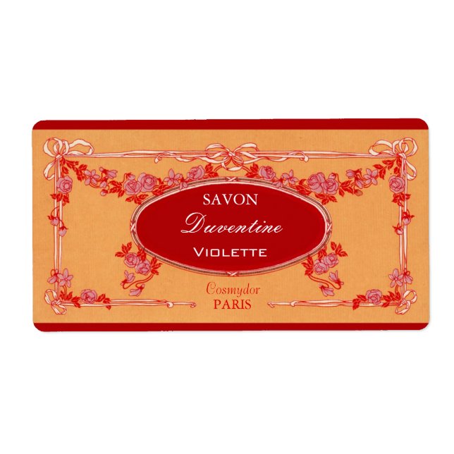 Vintage French Soap Label - rectangle (Front)