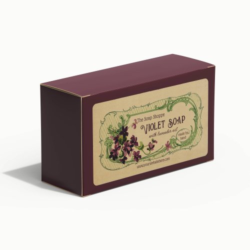 Vintage French Soap Label _ Violets _ customizable