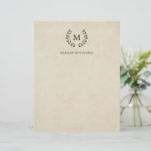 Vintage French Style Wreath and Monogram (Standing Front)