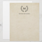 Vintage French Style Wreath and Monogram (Front/Back)