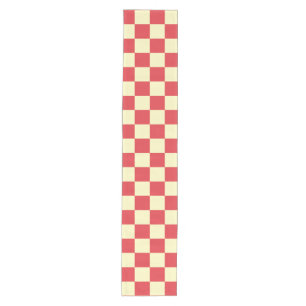 Vintage French Summer Picnic Checkered  Medium Table Runner