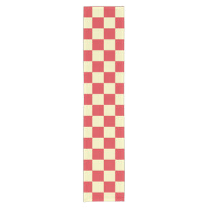 Vintage French Summer Picnic Checkered  Short Table Runner