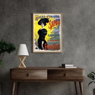 Vintage French Theater Poster "Sapho"