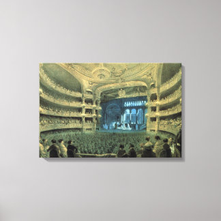 VINTAGE FRENCH THEATRE, OLD FRENCH THEATRE OPERA CANVAS PRINT