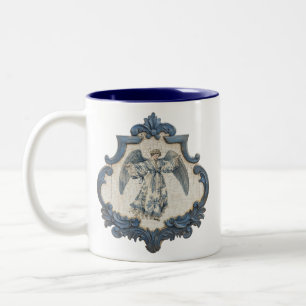 Vintage French Toile Angle Two-Tone Coffee Mug