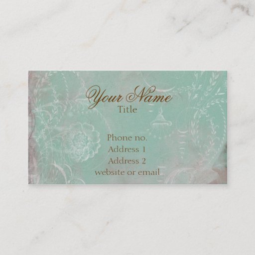 Customizable Vintage French Toile Custom Business Cards