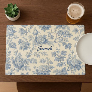 Vintage French Toile Heritage Floral Theme Custom  Placemat