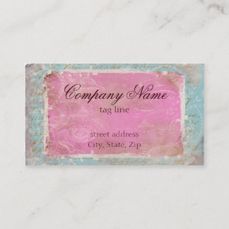 Vintage French Toile & Script No.1 Standard Business Card
