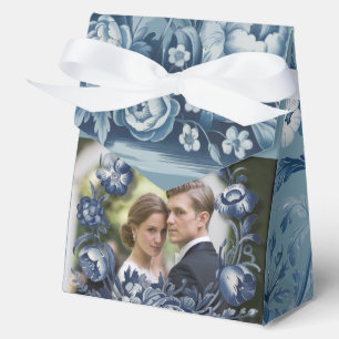 Vintage French Toule Floral Wedding Photo Favor Boxes