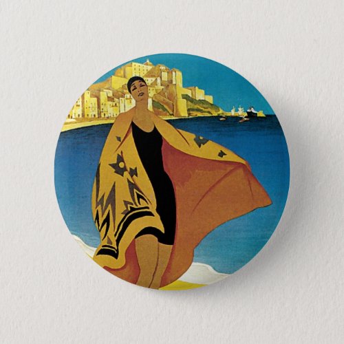 Vintage French Travel Button