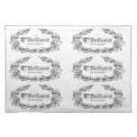 Vintage French Typography Corset Advertisement Placemat at Zazzle