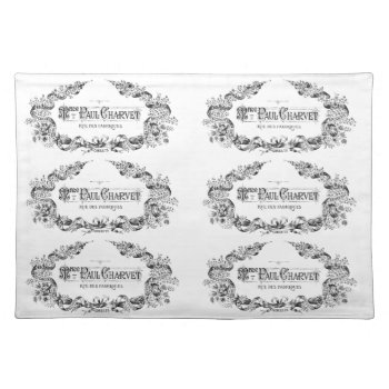 Vintage French Typography Corset Advertisement Placemat by VintageImagesOnline at Zazzle