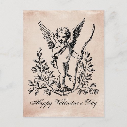 Vintage French Valentine cherub postcard