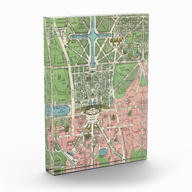 Vintage French Versailles illustration map Photo Block (Left)
