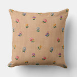 Vintage French Wallpaper Floral Pattern Cushion at Zazzle