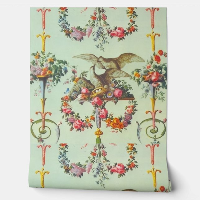 Vintage French Wallpaper Wallpaper (Unrolling)
