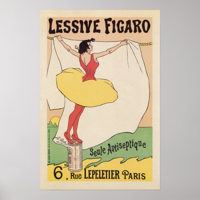 Vintage French washing detergent ad Poster (Front)