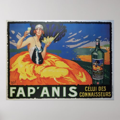 Vintage French Wine  Alcohol Advertisement Poster