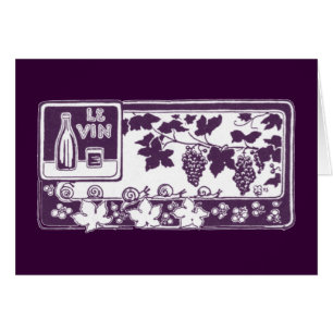 Vintage French Wine Label Rustic Vineyard Cards
