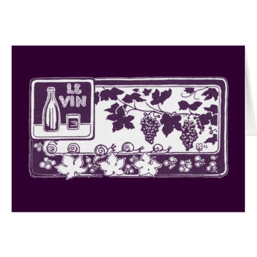 Vintage French Wine Label | Rustic Vineyard Cards (Front Horizontal)