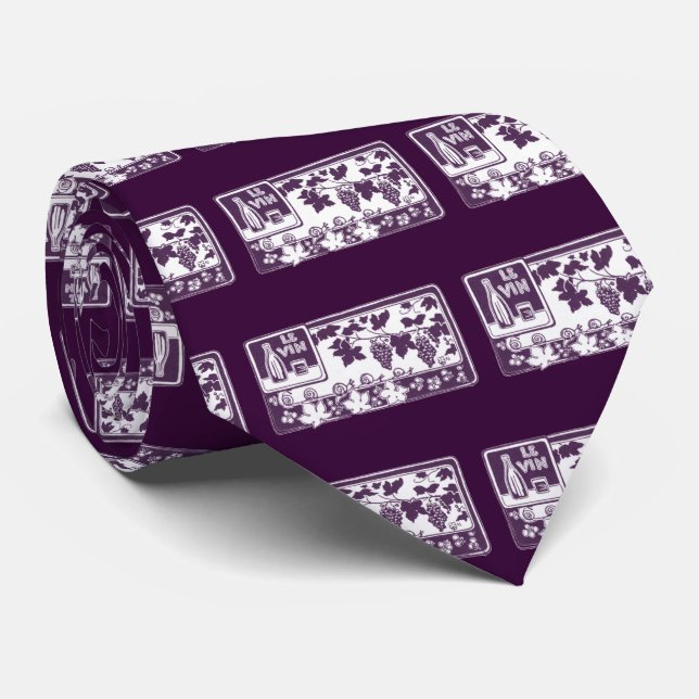 Vintage French Wine Label  | Rustic Vineyard  Tie (Rolled)