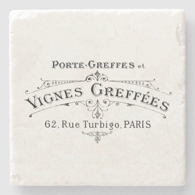 Vintage French Winemakers Coaster (Front)