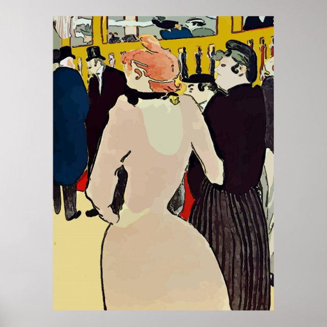 Vintage French Women Walking Poster (Front)