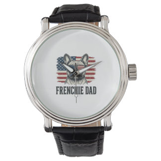 Vintage Frenchie Dad Patriotic Bulldog Shirt_1 Watch