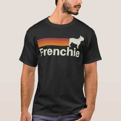 Vintage Frenchie French Bulldog Retro Mom Dad Dog T_Shirt