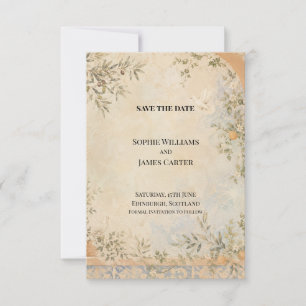 Vintage Fresco Dove Olive Garden Save The Date