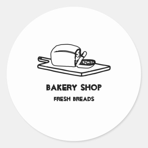 Vintage Fresh Bread Classic Round Sticker