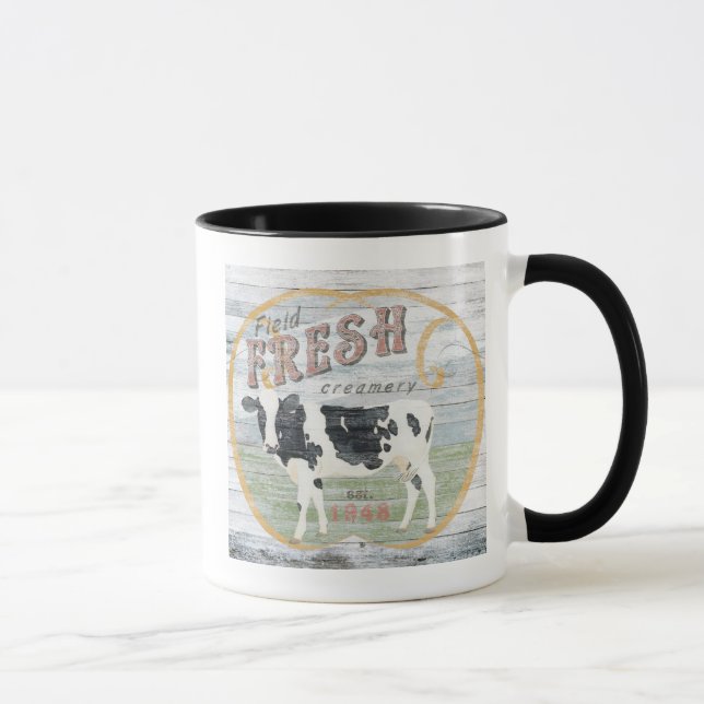 Vintage Fresh Creamery Cow Mug (Right)