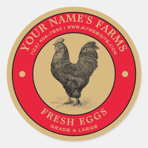 Vintage Fresh Eggs Label Template